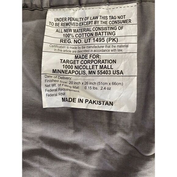 Threshold Grey Bed Pillow Sham - Picture 2 of 6